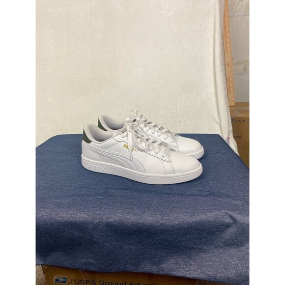 Puma Men\'s Ace Court Shoe White Green Size 10.5
